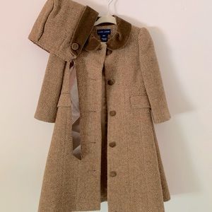 Ralph Lauren Tweed Baby Princess Coat with Bonette